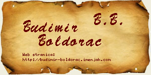 Budimir Boldorac vizit kartica